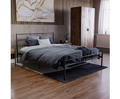 Vida Designs Dorset Cama Doble Moderno European Double (140 x 200 cm) Doble, Negro
