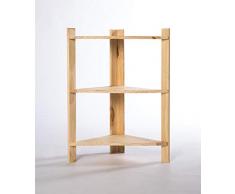 Mueble esquinero con Brocas para gabinete, 3 Niveles, Natural SCN3, Talla única