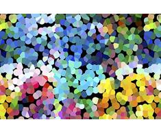Vilber New Look Dots Alfombra, Vinilo, Multicolor, 100x153x0.2cm