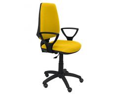 Piqueras y Crespo Elche Silla de Oficina, Tela, Amarillo, 109x46x46 cm