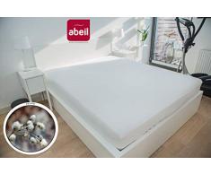 Abeil Protector de colchón 100% algodón – Impermeable en algodón blanco, Cama 90 x 190 cm.