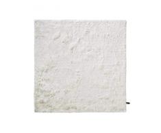 benuta Alfombra Shaggy de Pelo Largo Whisper Cuadrada Blanca, 150 x 150 cm, Alfombra de Pelo Largo para Dormitorio y salón