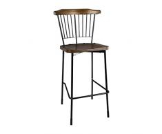 Bolero FB873 Scandi - Taburetes Altos, 1120 mm x 520 mm x 535 mm, Color Negro, 2 Unidades