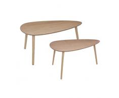 Mesa de centro Mileo natural x2