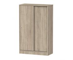 MUEBLES PITARCH Tibet Armario, Aglomerado de partículas y melamina de Alta Densidad, Roble Cambrian, 120 x 74 x 33 cm
