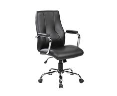 Rocada | Silla Escritorio Ergonómica | Silla Oficina | Silla con Ruedas y Reposabrazos | Silla Ajustable | Negro