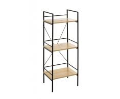 Haku Möbel Estantería, 3 estantes de Tablero de Fibra de Densidad Media MDF con decoración en Roble