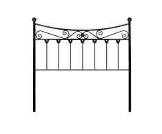 Cama express Cabecero de Forja Coin, Color Negro, Medida: 150 cm