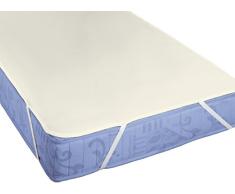 Biberna Sleep & Protect 0808326 Relleno de colchón Gots Molton Funda de colchón Gots de algodón orgánico Molton (Impermeable a la Sangre, la orina y el Agua) 1x 160x200 cm, Naturaleza