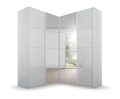 Rauch Möbel Quadra Gabinete de Esquina de Puertas flotantes, Madera de ingeniería, Grau, 181x229x187