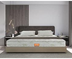 Marcapiuma - Colchón viscoelástico Individual 100x220 Alto 21 cm Rainbow H2 Medio 5 Zonas Ergonómico Memory Antiácaros Antialérgico Funda Aloe desenfundable 100% Fabricado en Italia