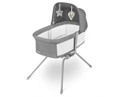 lionelo Malin EVO 3in1 colecho Bebe Cuna con Sistema de balanceo, Cuna Viaje Bebe con colchon, Parque Cuna Bebe con colchon de 0 hasta 9 kg, Capota, mosquitera, Plegable, Ajuste de inclinación