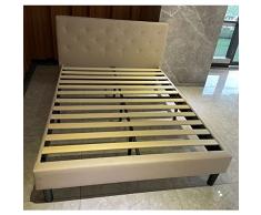 Novilla Estructura de Cama 180x200 de Laminas de chopo, Marco Lujo con cabecero tapizado Alto y cómodo de apoyarse, Fácil de Montar, Base Comfort con Cabezal Acolchado de 180 x 200 cm