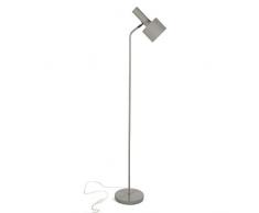 Versa 20790132 Lámpara de pie de Tubo Gris de Metal, 140 x 22 x 36,5 cm