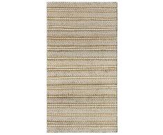 HAMID - Alfombra Yute Lana Olivia, Alfombra Lana y Yute, Tejida a Mano Tejida para Salon, Dormitorio, Sala de Estar Blanco Natural, (80x150cm)