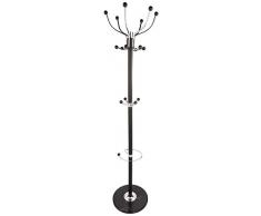 Haku Möbel 88591 Perchero Acero/Mármol Cromado-Negro 176 cm