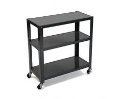 Versa 20881026 Carro de Cocina con Baldas, Metal y Madera, Negro, 71X30X67 cm