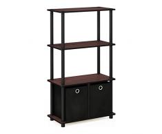 Furinno Estantería Dark Cherry and Black