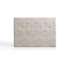 ECCOX - Cabecero de Cama Zafiro en Tela Antimanchas Acualine - Cabezal Tapizado en Tela con Acolchado de Espuma y Refuerzo Trasero - Color Blanco Efecto Granito - Cama 140-150x110x6,5 cm