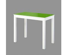 ASTIMESA Mesa de Cocina, Metal, Verde, 90x50cm-extendida 90x80 cms