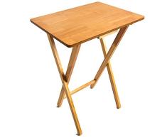 Home Discount - Mesa Plegable de Madera para TV, portátil, Auxiliar, Color Natural