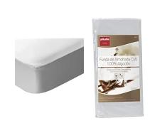 Pikolin Home - Protector De Colchón Punto, 100% Algodón, Impermeable Y Transpirable + - Funda De Almohada Cutí, 100% Algodón Satén, 40X105Cm (Todas Las Medidas)