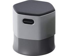 Rocada - Taburete Ergonómico para Oficina - Altura de Asiento Regulable - Taburete Giratorio - Efecto Mecedor - Espalda Recta - Asiento Tapizado - Taburete de Trabajo