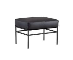 Jonas Ihreborn Seventy Challenger - Taburete de Piel (58 x 45 cm, Altura 42 cm), Color Negro