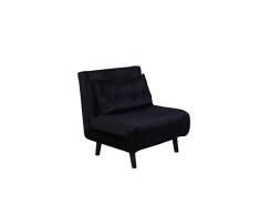 Venture Home 15582-888 Sofá:, Metal Espuma Terciopelo, Negro