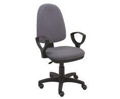 Silla Express 206.GR+BR.20 Silla giratoria con Brazos, Gris, 60.0x60.0x94.0 cm