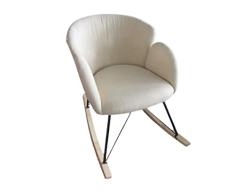 Intempora ROCKTI005 Sillón Mecedora, Poliuretano 100% Metal poliéster, Beige, 86x62x73