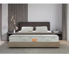 Marcapiuma - Colchón viscoelástico Matrimonio 160x220 Alto 21 cm Rainbow H2 Medio 5 Zonas Ergonómico Memory Antiácaros Antialérgico Funda Aloe desenfundable 100% Fabricado en Italia