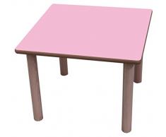 Mobeduc Mesa Infantil Cuadrada 80x80 cm, Rosa, 80 x 80 cm, Talla 2