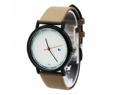 reloj de mujer de estilo retro de PU de cooho Y015 reloj de mujer - beige