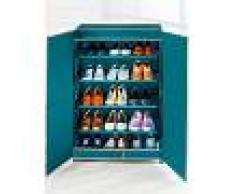 Blancheporte Armario zapatero 15 pares con puertas estructura azul 000