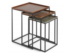 Kave Home Set De 3 Mesas Nido..., En Metal - Plata,Dorado,Cobre