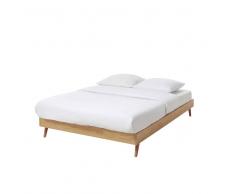 Maisons du Monde Cama vintage 140 x 190 con somier de láminas Sixties
