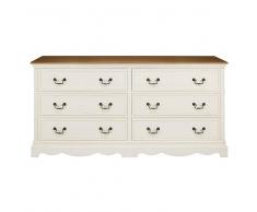 Maisons du Monde Cómoda con 6 cajones color crema Léontine