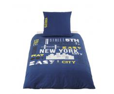 Maisons du Monde Juego de cama infantil de algodón gris 140x200