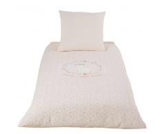 Maisons du Monde Juego de cama infantil de algodón rosa 140x200