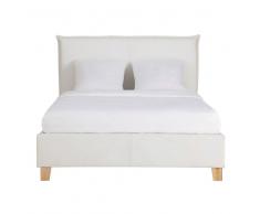 Maisons du Monde Cama-baúl con somier de láminas 160x200 blanca Pillow