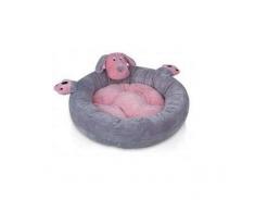 Pienso Mascotaplanet.com .Cama Perrito Rosa y Gris 60cm