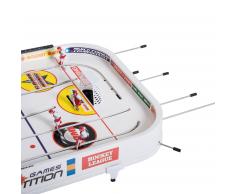 HOMCOM ® Hockey sobre Hielo Mesa con Jugadores Móviles para Niño +3 Años y Adultos 93.5x51x16.5cm