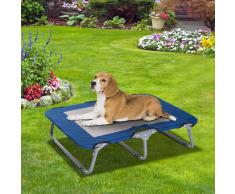 PawHut ® Cama de Gato Perro Plegable Apto Interior Exterior Viaje Acero y Tela Oxford 71x58x18cm
