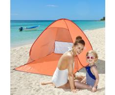 Outsunny Tienda de Campaña Pop-Up Instantánea y Portátil con Ventanas tipo Refugio para Playa Picnic y Camping con Protección Solar UV