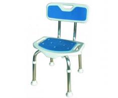 SNC HERDEGEN Silla Taburete Para La Ducha Con Asiento Y Respaldo Acolchado Azul.