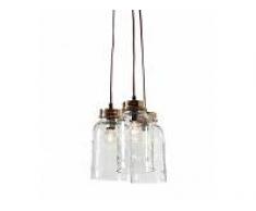 Lampara techo tarros cristal crown 3