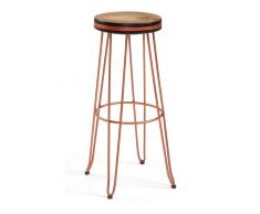 Taburete alto metal mungur cobre negro art