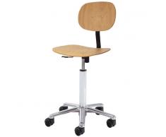 Taburete Kinefis Elite de Madera, con Respaldo, Altura Standard