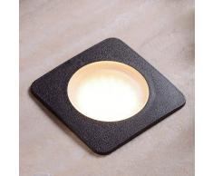 Fumagalli Lámpara empot. de suelo cuadrada Ceci 120-SQ negra